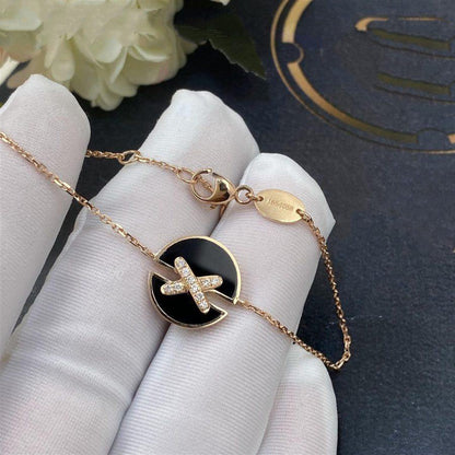 [Okajuri Jewelry]JEUX DE BRACELET ONYX PINK GOLD DIAMOND