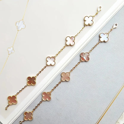 [Okajuri Jewelry]  CLOVER 5 MOTIFS  PINK MOP BRACELET COLLECTION
