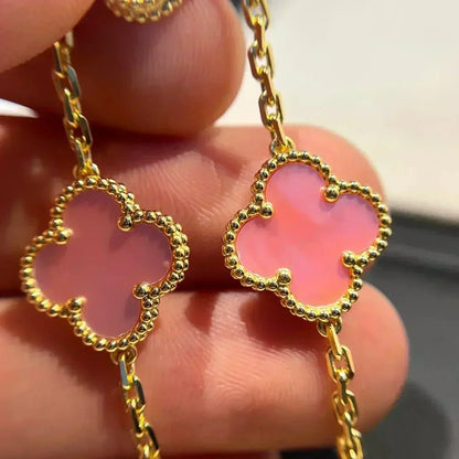 [Okajuri Jewelry]  CLOVER 5 MOTIFS  PINK MOP BRACELET COLLECTION