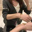 [Okajuri Jewelry]Move Noa Rose Gold Pavé Diamond Bangle Bracelet