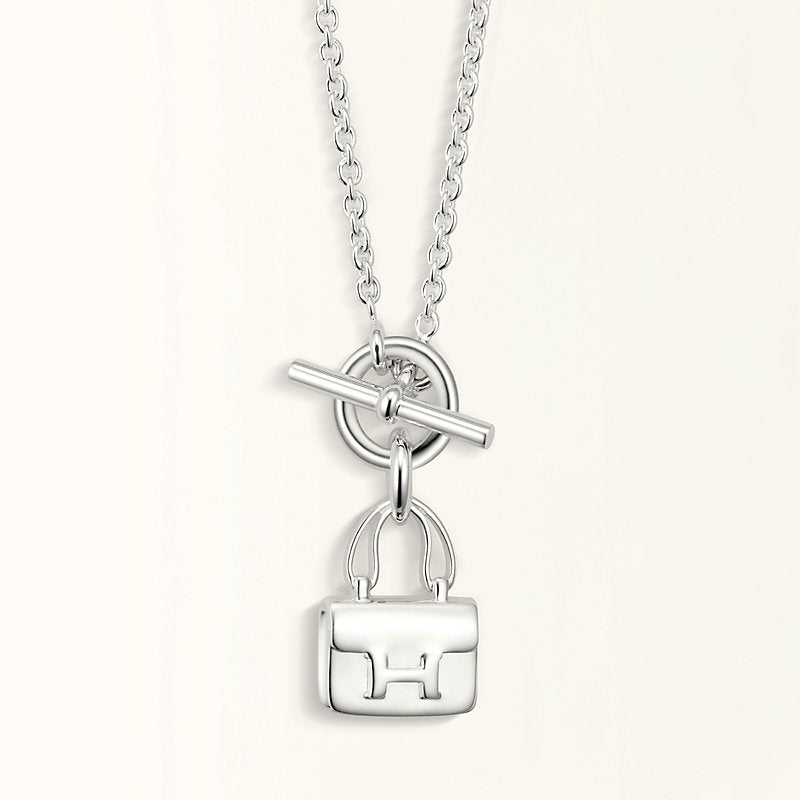 [Okajuri Jewelry]POP H PEDANT SILVER NECKLACE