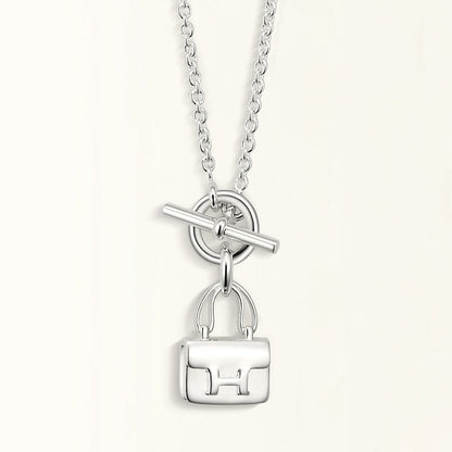 [Okajuri Jewelry]POP H PEDANT SILVER NECKLACE