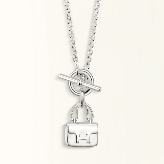 [Okajuri Jewelry]POP H PEDANT SILVER NECKLACE