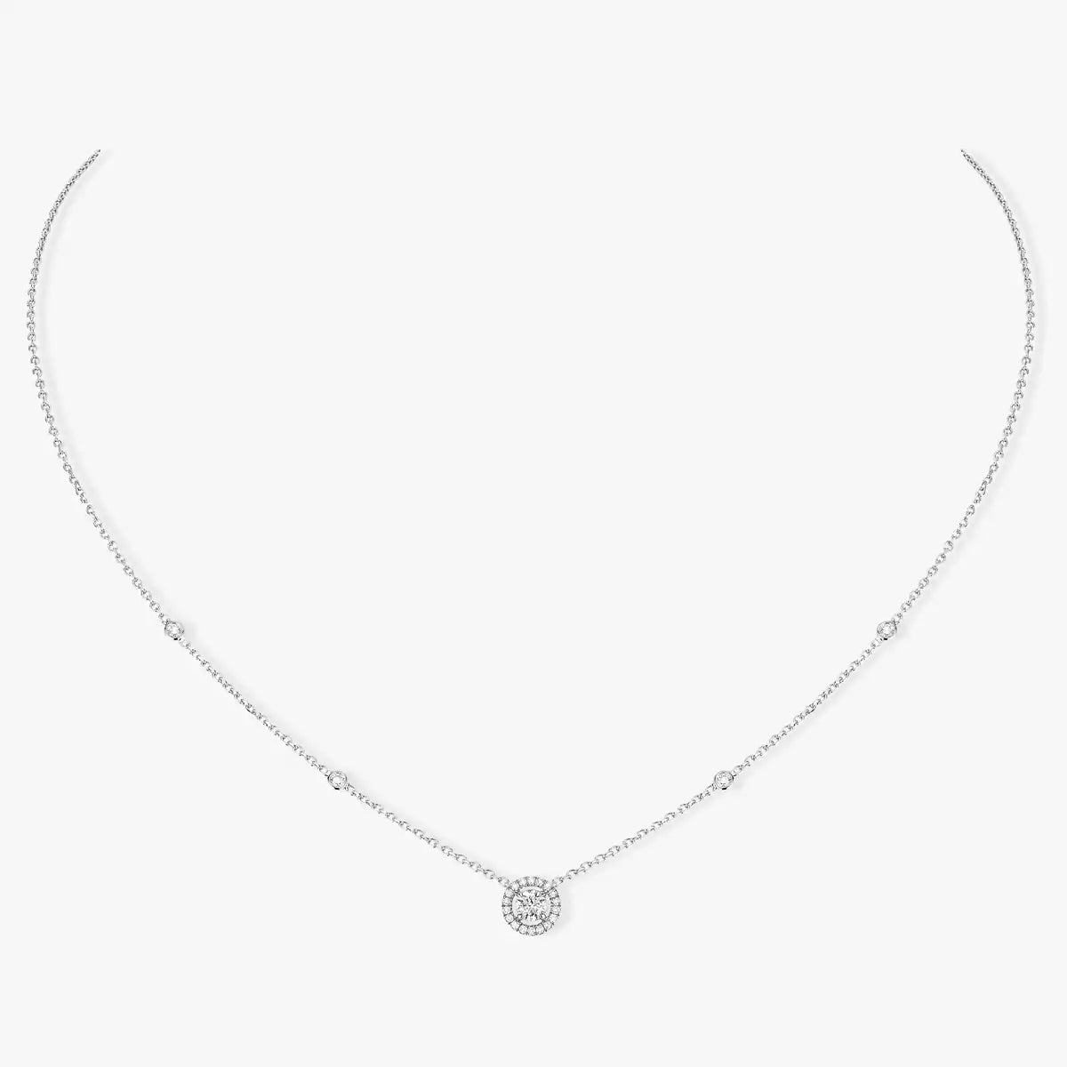 [Okajuri Jewelry]Diamond Necklace 0,20ct Brilliant Shape Joy