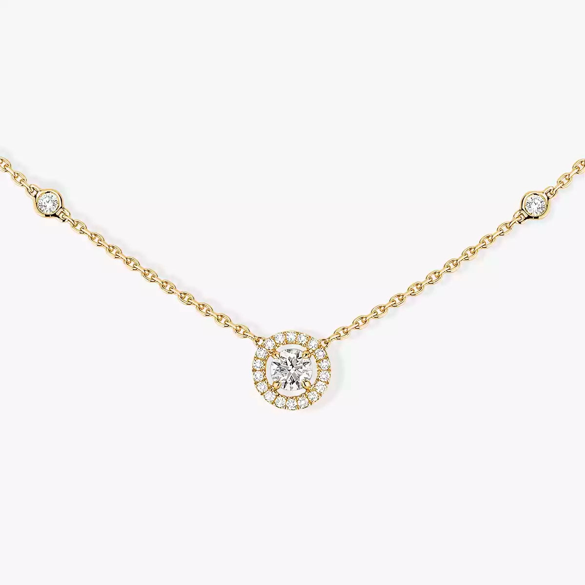 [Okajuri Jewelry]Diamond Necklace 0,20ct Brilliant Shape Joy