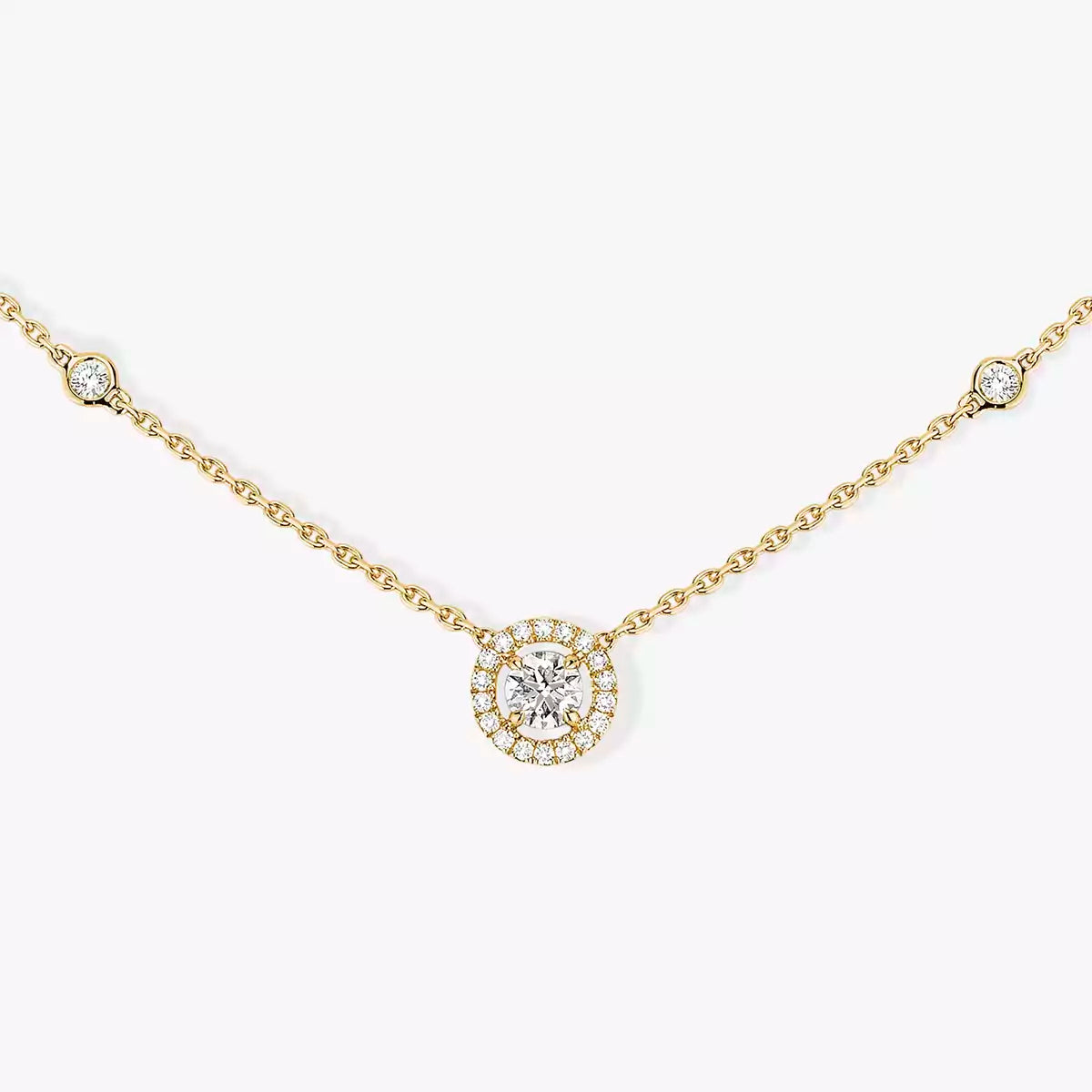 [Okajuri Jewelry]Diamond Necklace 0,20ct Brilliant Shape Joy
