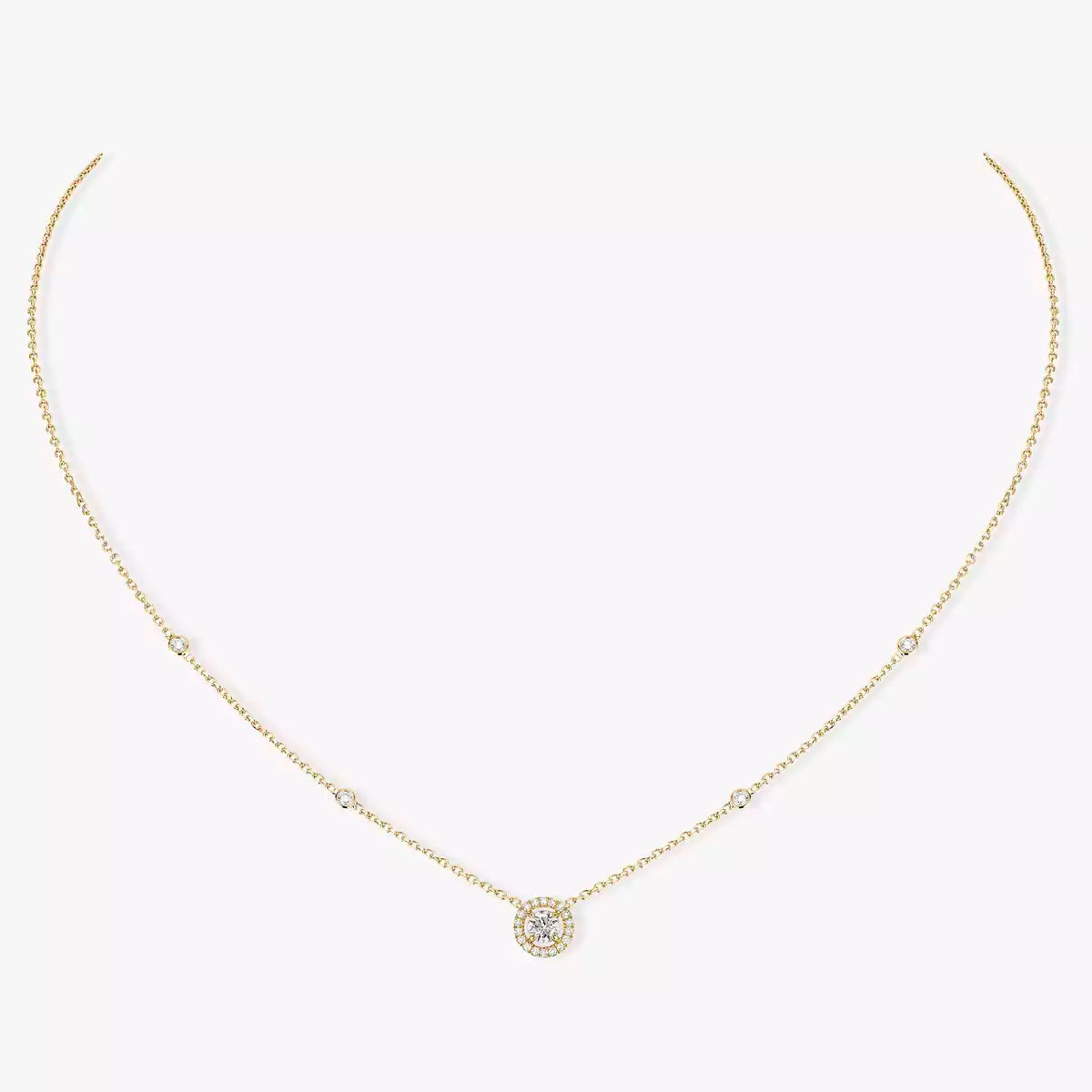 [Okajuri Jewelry]Diamond Necklace 0,20ct Brilliant Shape Joy