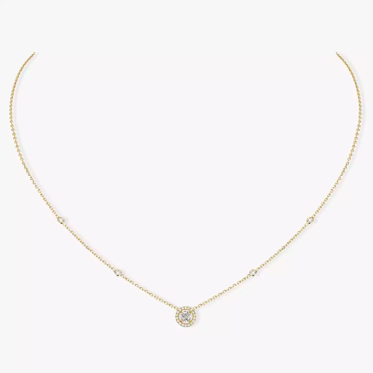 [Okajuri Jewelry]Diamond Necklace 0,20ct Brilliant Shape Joy
