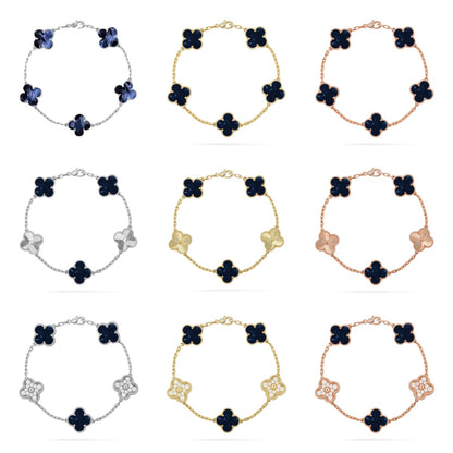 [Okajuri Jewelry]CLOVER 5 MOTIF PIETERSITE BRACELET COLLECTION