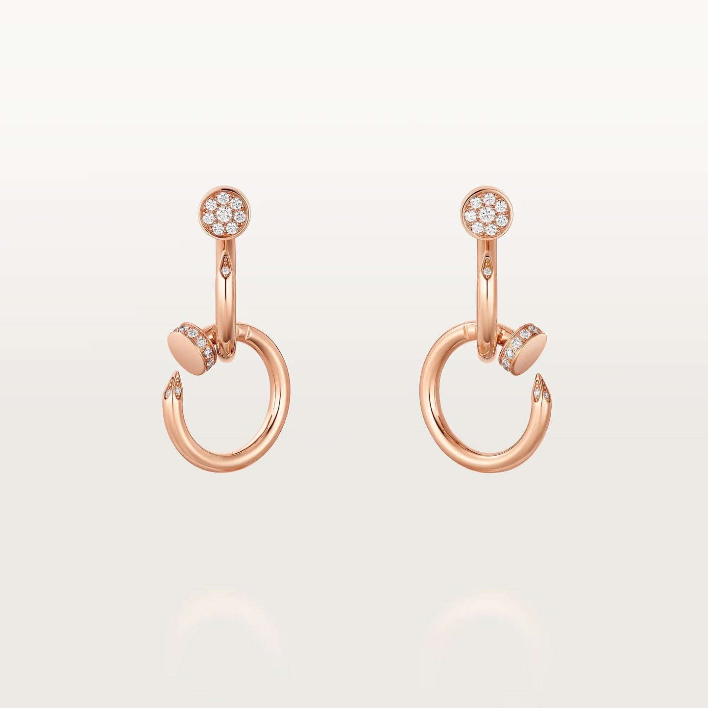 [Okajuri Jewelry] JUSTE HALF DIAMOND DOUBLE EARRINGS