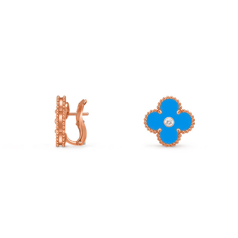 [Okajuri Jewelry] CLOVER 15MM MOP DIAMOND EARRINGS COLLECTION