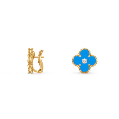 [Okajuri Jewelry] CLOVER 15MM MOP DIAMOND EARRINGS COLLECTION