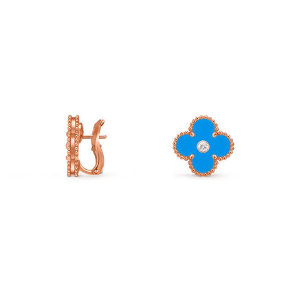 [Okajuri Jewelry] CLOVER 15MM MOP DIAMOND EARRINGS COLLECTION