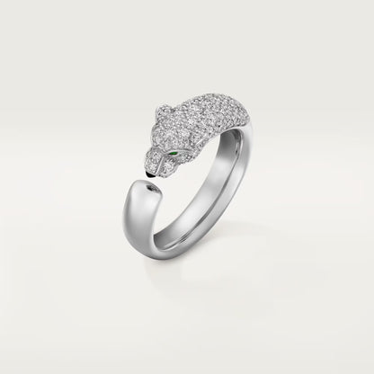 [Okajuri Jewelry] PANTHERE HALF DIAMOND SMALL RING
