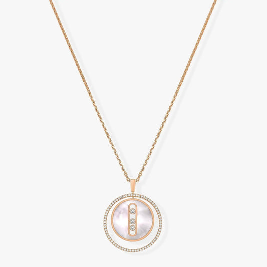 [Okajuri Jewelry]LUCKY MOVE MM NACRE BLANCHE DIAMOND NECKLACE