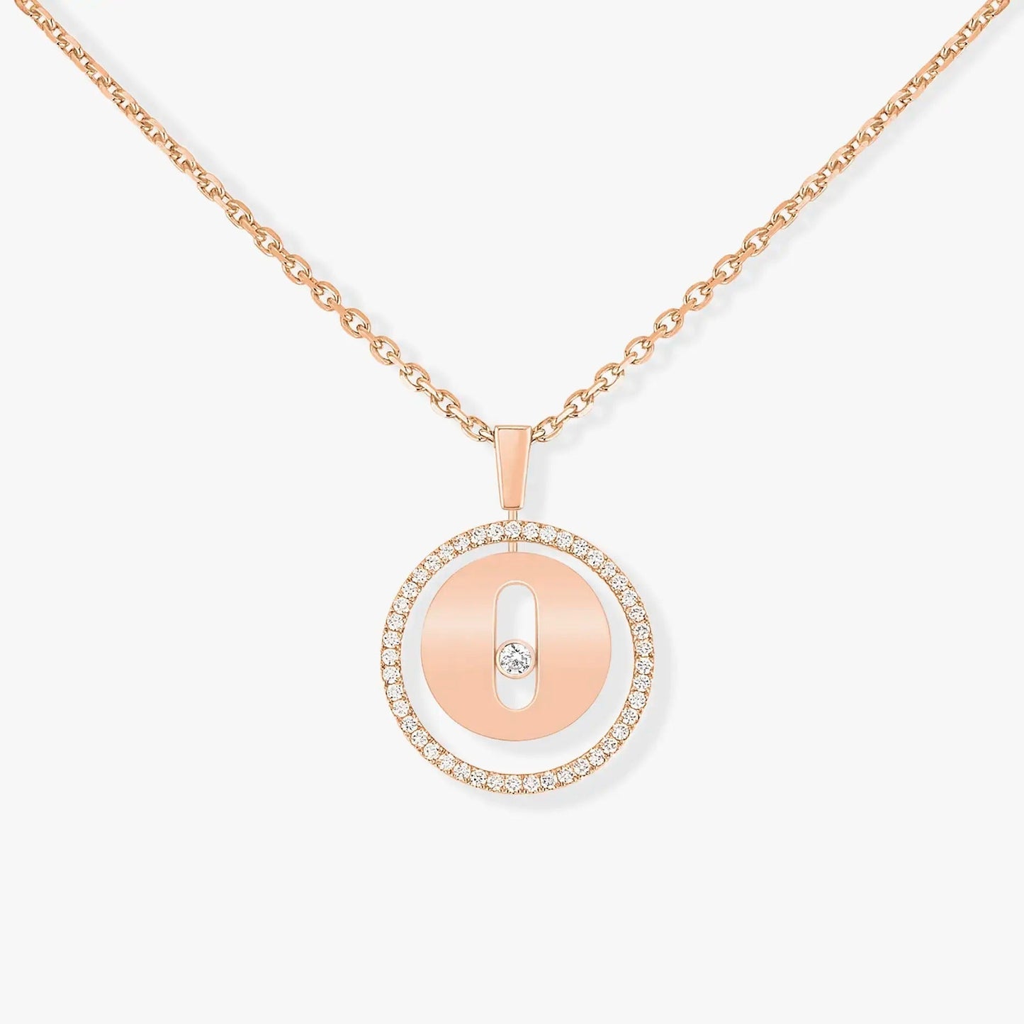 [Okajuri Jewelry]LUCKY MOVE PM NECKLACE PINK GOLD DIAMOND