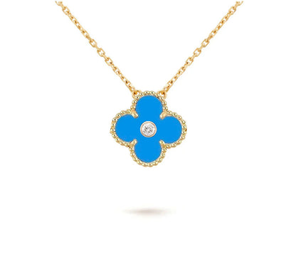 [Okajuri Jewelry] CLOVER 15MM DIAMOND SINGLE FLOWER NECKLACE COLLECTION