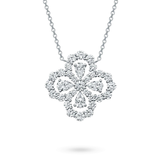 [Okajuri Jewelry] LOOP NECKLACE FULL MOTIF DIAMOND 16MM MULTIPLE COLORS