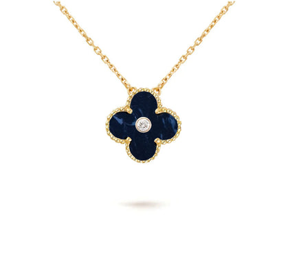 [Okajuri Jewelry] CLOVER 15MM DIAMOND SINGLE FLOWER NECKLACE COLLECTION
