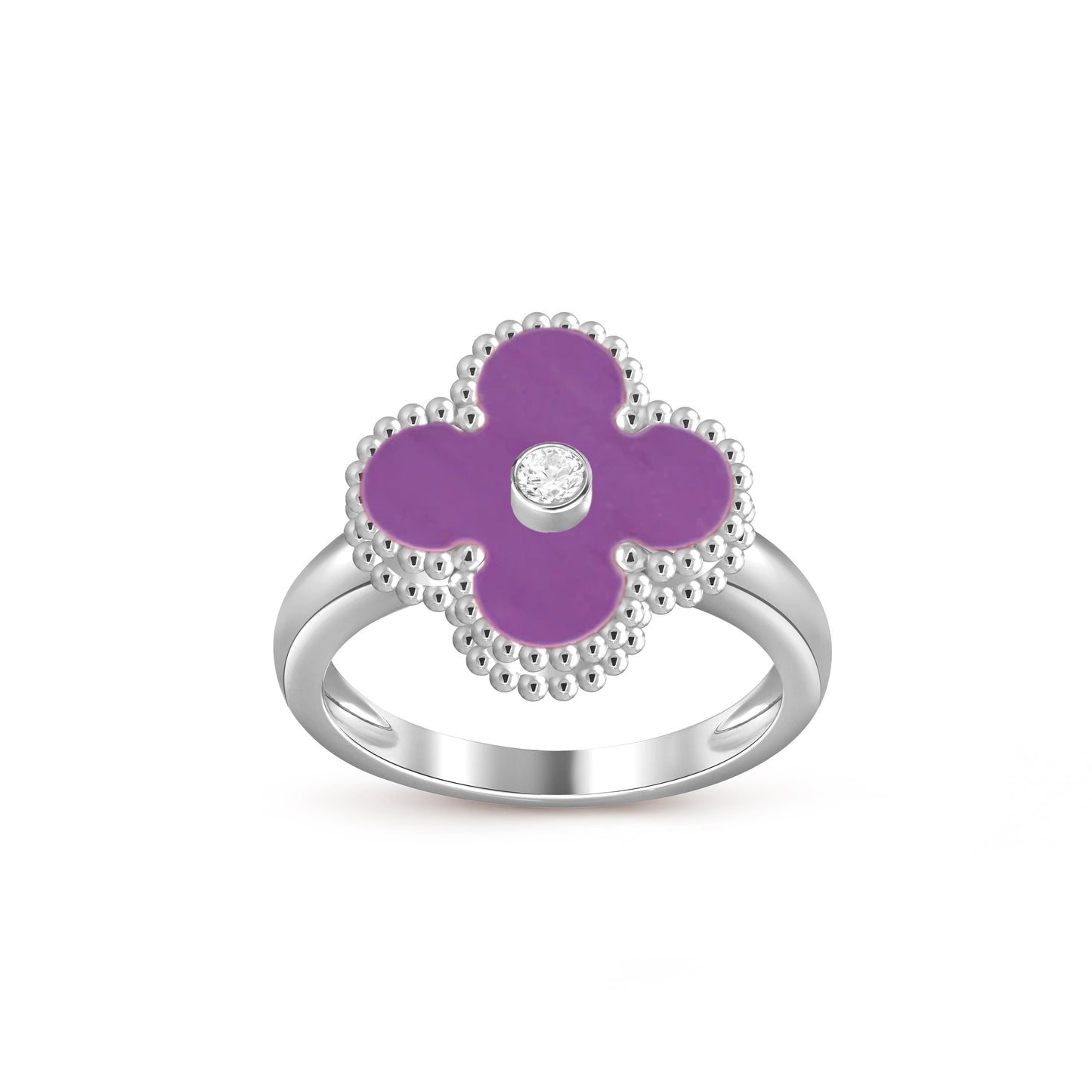 [Okajuri Jewelry] CLOVER SILVER DIOMND RING COLLECTION