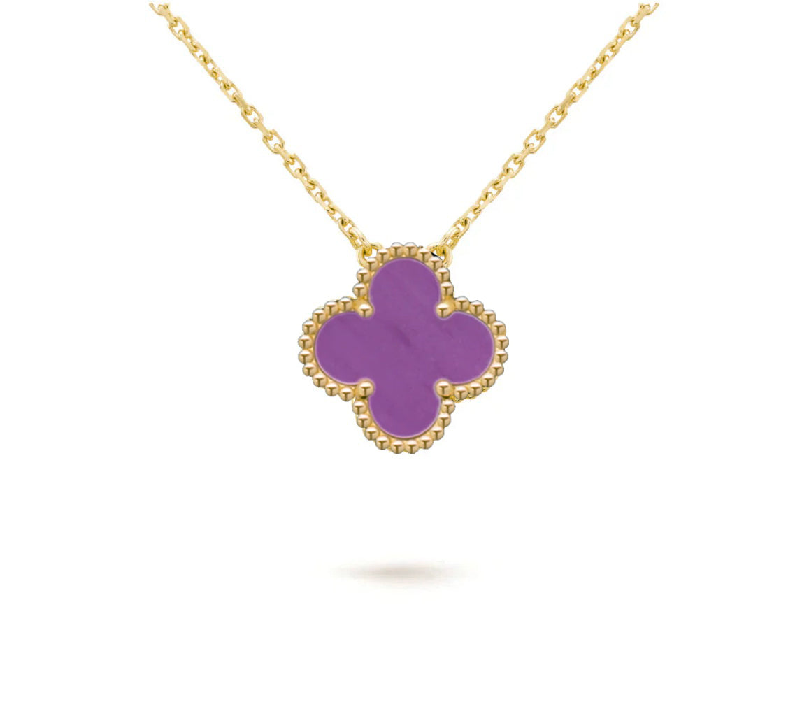 [Okajuri Jewelry] CLOVER 15MM SINGLE FLOWER NECKLACE COLLECTION