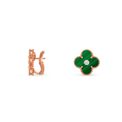 [Okajuri Jewelry] CLOVER 15MM MOP DIAMOND EARRINGS COLLECTION