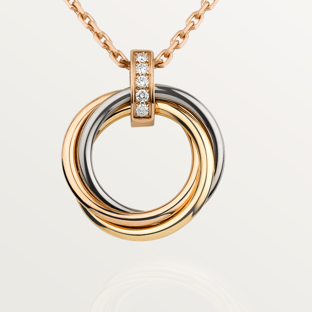 [Okajuri Jewelry]TRINITY NECKLACE GOLD  DIAMONDS