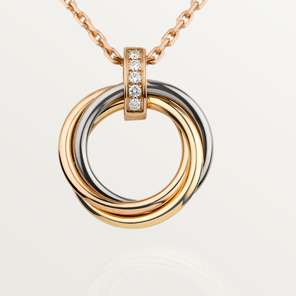 [Okajuri Jewelry]TRINITY NECKLACE GOLD  DIAMONDS