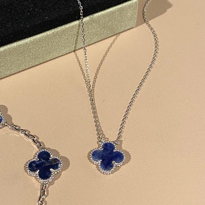 [Okajuri Jewelry] CLOVER 15MM PIETERSITE NECKLACE SILVER