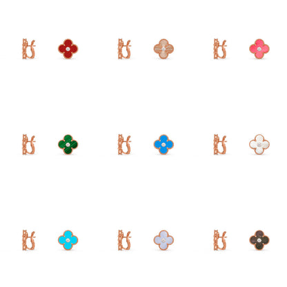 [Okajuri Jewelry] CLOVER 15MM MOP DIAMOND EARRINGS COLLECTION
