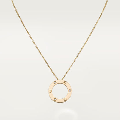 [Okajuri Jewelry] LOVE NECKLACE 16MM 3 DIAMONDS