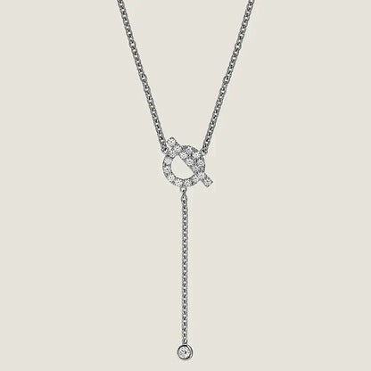 [Okajuri Jewelry]FINESSE SILVER DIAMOND NECKLACE