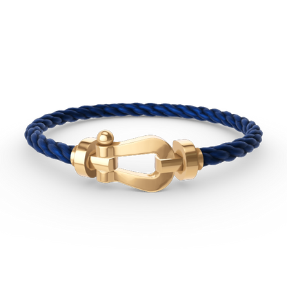 [Oakjuri™ Jewelry] ]Force Horseshoe & Clover 5 Motifs Bracelet Stack Set