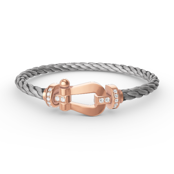 [Okajuri Jewelry]FORCE LARGE HORSESHOE HALF DIAMOND BRACELET ROSE GOLD