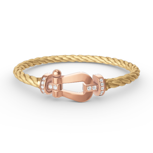[Okajuri Jewelry]FORCE LARGE HORSESHOE HALF DIAMOND BRACELET ROSE GOLD