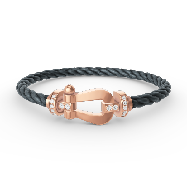 [Okajuri Jewelry]FORCE LARGE HORSESHOE HALF DIAMOND BRACELET ROSE GOLD