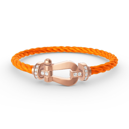 [Okajuri Jewelry]FORCE LARGE HORSESHOE HALF DIAMOND BRACELET ROSE GOLD