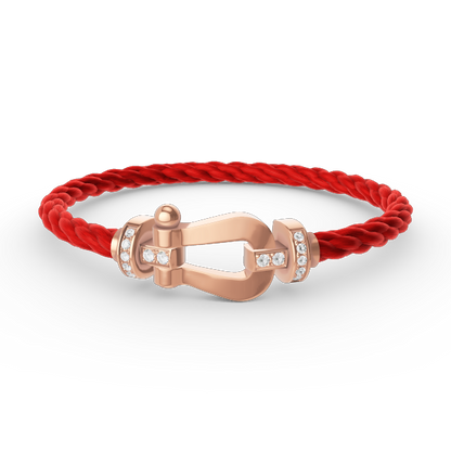 [Okajuri Jewelry]FORCE LARGE HORSESHOE HALF DIAMOND BRACELET ROSE GOLD