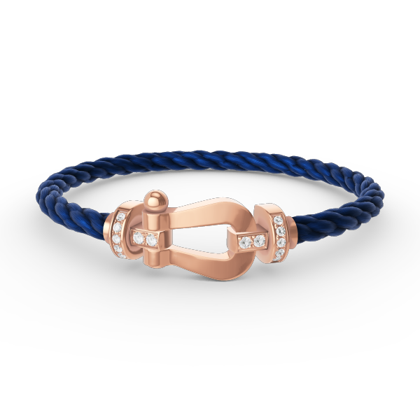 [Okajuri Jewelry]FORCE LARGE HORSESHOE HALF DIAMOND BRACELET ROSE GOLD