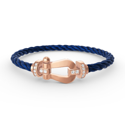 [Okajuri Jewelry]FORCE LARGE HORSESHOE HALF DIAMOND BRACELET ROSE GOLD