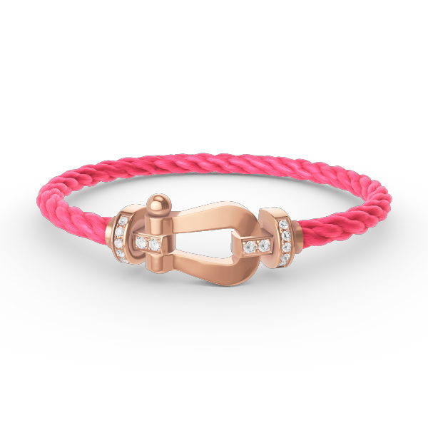 [Okajuri Jewelry]FORCE LARGE HORSESHOE HALF DIAMOND BRACELET ROSE GOLD