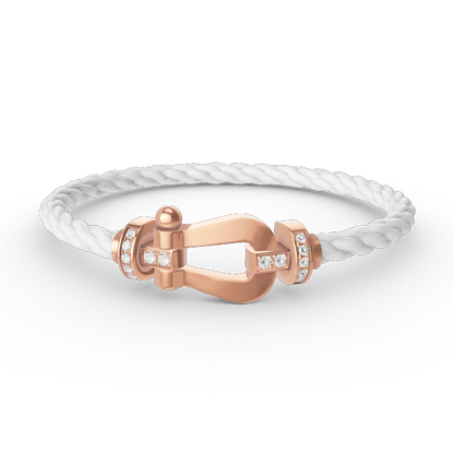[Okajuri Jewelry]FORCE LARGE HORSESHOE HALF DIAMOND BRACELET ROSE GOLD