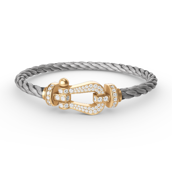 [Okajuri Jewelry]FORCE LARGE HORSESHOE FULL DIAMOND BRACELET GOLD