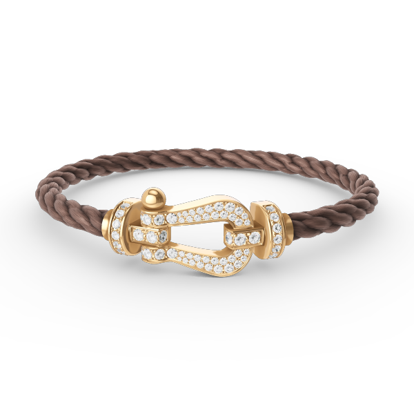 [Okajuri Jewelry]FORCE LARGE HORSESHOE FULL DIAMOND BRACELET GOLD