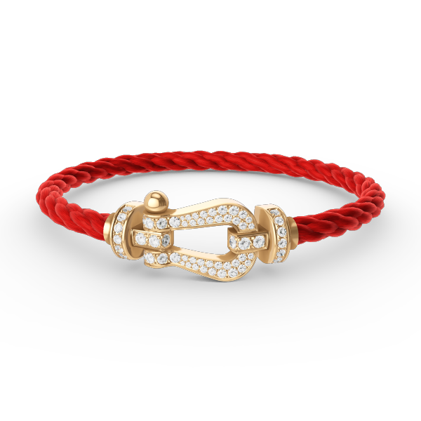 [Okajuri Jewelry]FORCE LARGE HORSESHOE FULL DIAMOND BRACELET GOLD