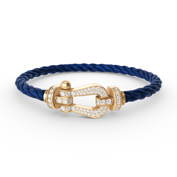 [Okajuri Jewelry]FORCE LARGE HORSESHOE FULL DIAMOND BRACELET GOLD