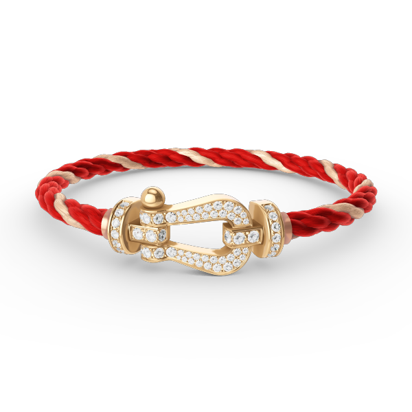 [Okajuri Jewelry]FORCE LARGE HORSESHOE FULL DIAMOND BRACELET GOLD