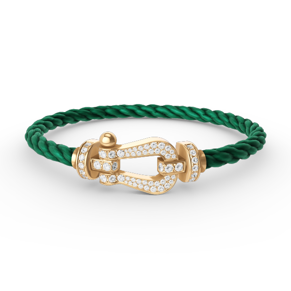 [Okajuri Jewelry]FORCE LARGE HORSESHOE FULL DIAMOND BRACELET GOLD