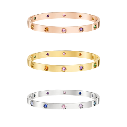 [Okajuri Jewelry] 2026 RAINBOW LOVE BRACELET 6.1MM  10 DIAMONDS