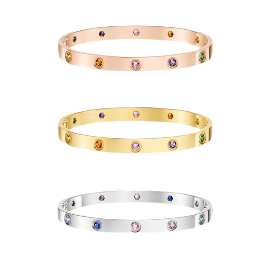 [Okajuri Jewelry] 2026 RAINBOW LOVE BRACELET 6.1MM  10 DIAMONDS